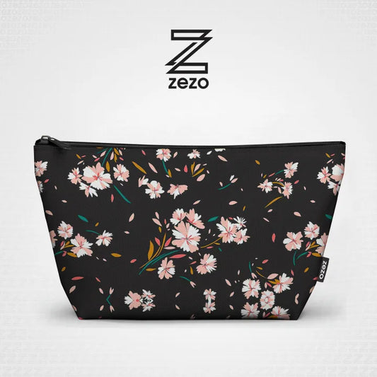 Floral Makeup Bag - Stylish Multipurpose Zipper Pouch for Cosmetics