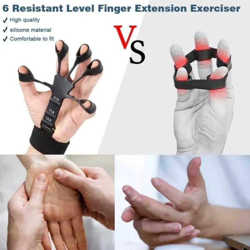 Silicone Finger Exerciser – Hand Grip Strength Trainer for Fitness, Rehabilitation & Stress Relief