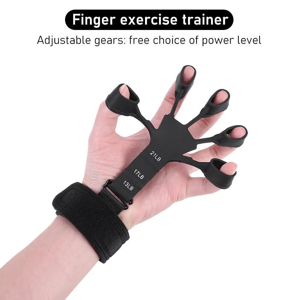 Silicone Finger Exerciser – Hand Grip Strength Trainer for Fitness, Rehabilitation & Stress Relief